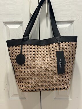 Ilse Jacobsen Black & Natural Woven Tote